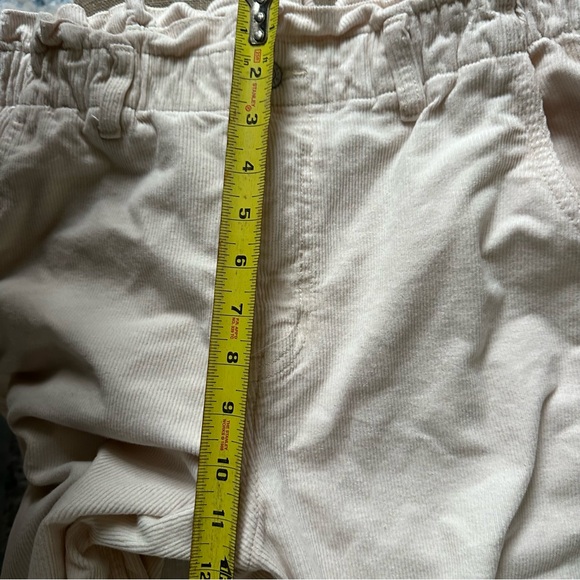 American Eagle Corduroy Paper Bag Barrel Pant Ivory Size 10 Super High-Waisted - Picture 5 of 9